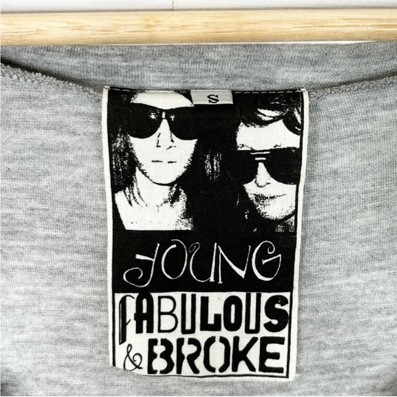 Young Fabulous &Broke Ruffled Hem V-Neck Tee - Picture 6 of 6